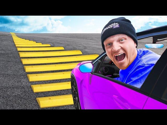 Cars vs 1,000 Speed Bumps Challenge