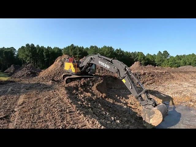 Digging The Last Section Of Pond And Moving A World Of Dirt