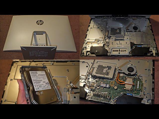 HP Pavilion 27-r014 Disassembly RAM SSD Hard Drive Upgrade Battery Replacement Repair Quick Look