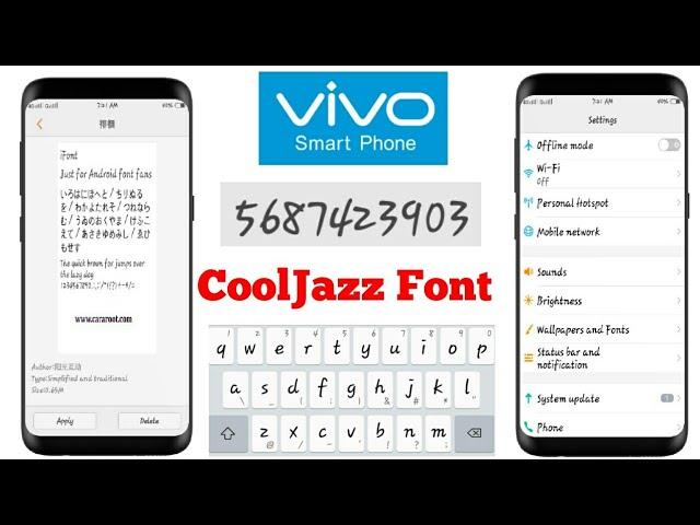 How to apply COOLJAZZ FONTS in VIVO Y53,Y55,Y51,Y21