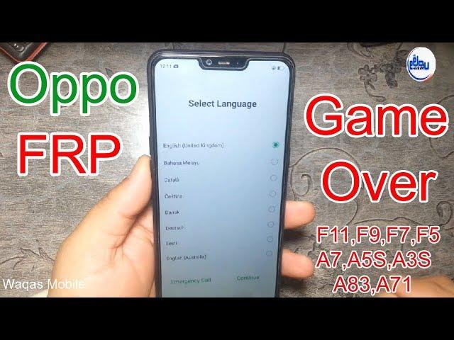 Oppo All New Models Unlock FRP/Google Account Lock by waqas mobile