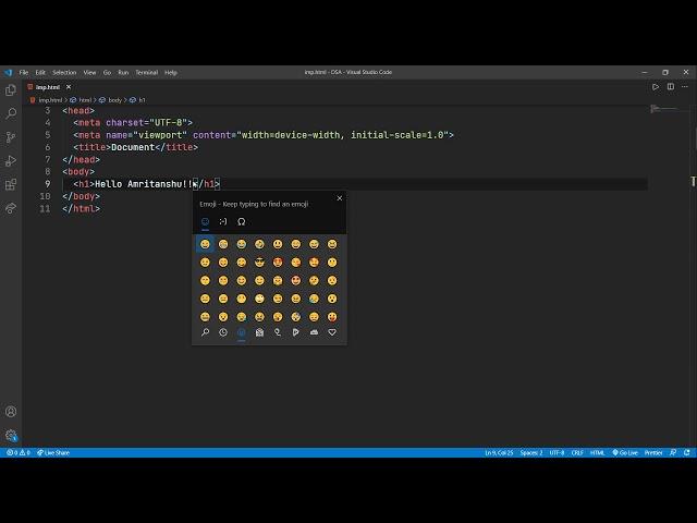 How to use emoji in VS Code ??