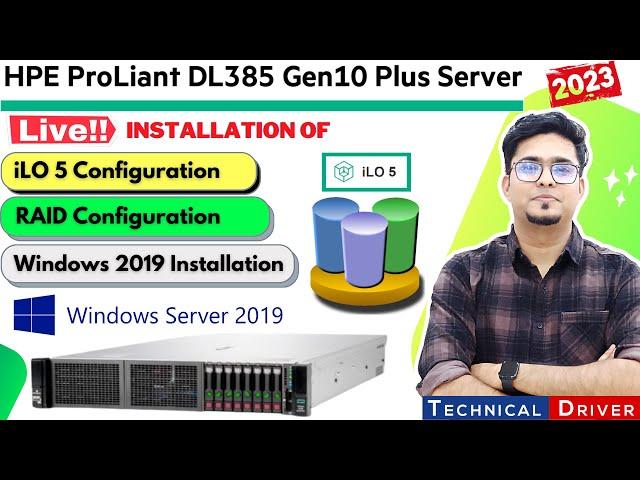 HP ProLiant DL385 Gen10 Plus Server installation ( iLO Configuration + RAID Configuration + OS 2019)