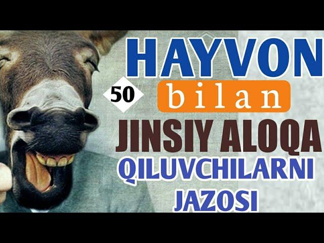 50/Hayvon bilan yaqinlik qilgan kishiga jazolar. Ustoz Abdulloh Zufar