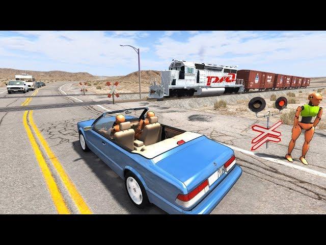 ПРОСКОЧИЛ НА ТОТ СВЕТ! ПОЕЗДА ОШИБОК НЕ ПРОЩАЮТ | BeamNG.drive