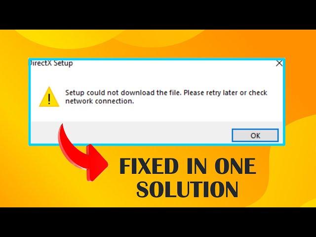 (FIXED) DirectX Setup Could Not Download the File Error | one solution | 2023