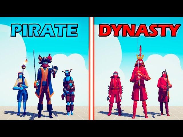 DYNASTY TEAM vs PIRATE TEAM - Totally Accurate Battle Simulator | TABS