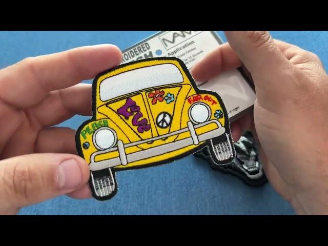 Selling patches at motorcycle rallies. How to display patches