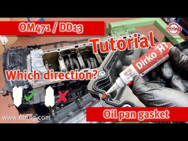 Elring oil pan gasket CV | Ölwannendichtung LKW | Mercedes-Benz OM 471 | Detroit Diesel DD13