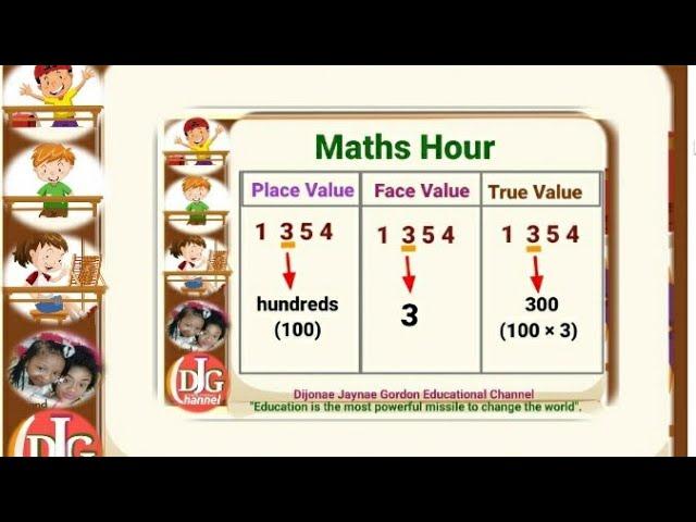 Place Value, Face Value, True Value || Maths Hour || Dijonae Jaynae Gordon