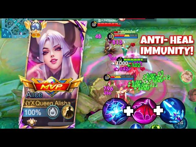 REVAMPED ALICE GET MAX SPELL VAMP NEW ANTI- HEAL IMMUNITY PASSIVE| MUST WATCH! ~ MLBB