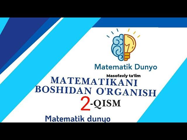 Matematikani 0 dan o'rganish // juft va toq sonlar | tub va murakkab sonlar || mukammal sonlar