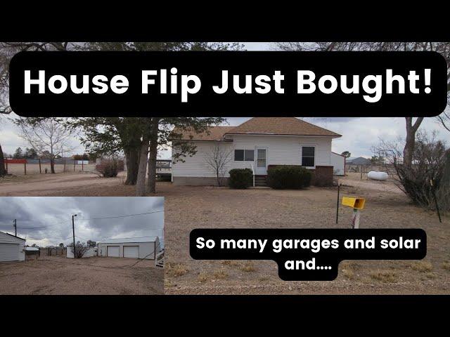 New House Flip Purchase on 3 Acres, with a Solar Lien, and Garages All Over!