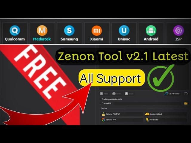 Latest New Free Tool || Zenon Tool v2 1 || Samsung, Xiaomi, Android, SPD, Qualcomm, MediaTek