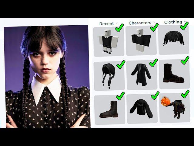 СОЗДАЛ СКИН УЭНЗДЭЙ АДДАМС в роблокс!! скин WEDNESDAY ADDAMS в роблокс