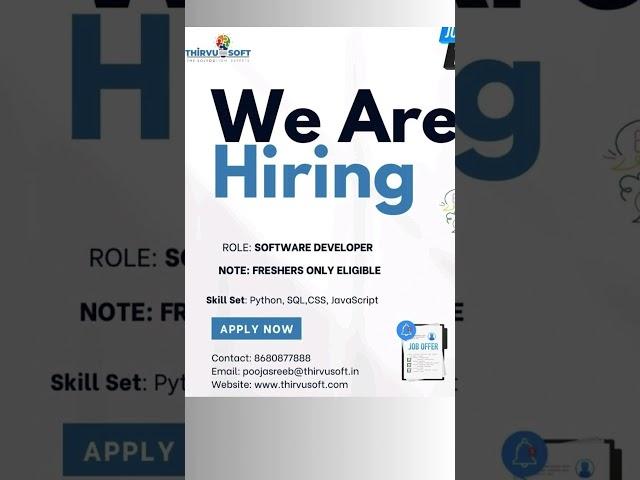 Hiring|startup| TN| #freshersjobs