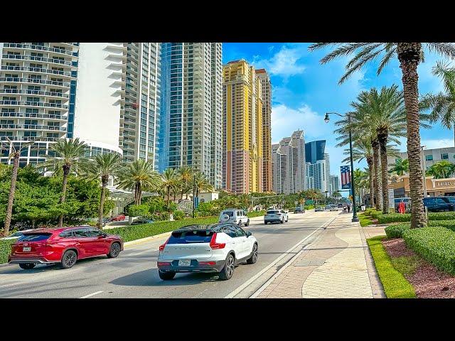 Miami Beach to Sunny Isles Beach Florida 4K HDR Driving Tour