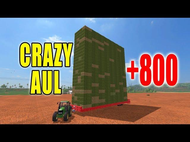 Farming Simulator 17: Very Long +800 BALES CAPACITY!!! Crazy Auto Loader Trailer!!!