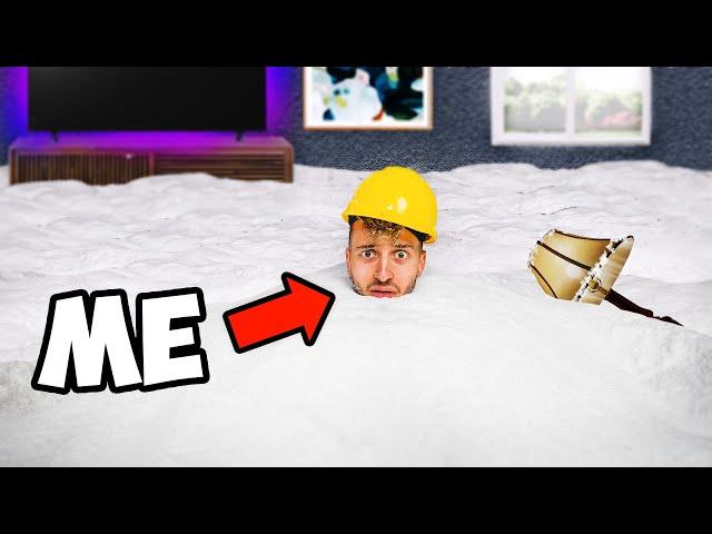 Filling My Parents House With Instant Snow!