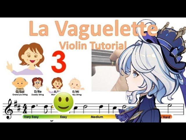 La vaguelette intro from Genshin Impact sheet music and easy violin tutorial