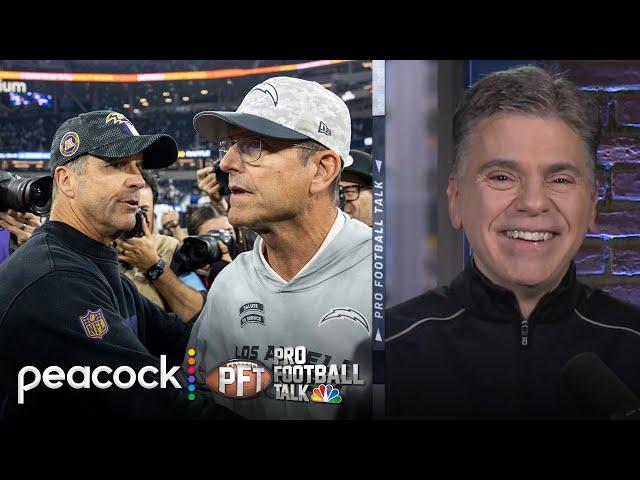 John Harbaugh believes brother Jim is the 'best' coach in NFL | Pro Football Talk | NFL on NBC