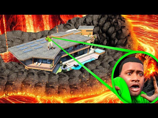 SAVING Franklin's House from a VOLCANO! (GTA 5)