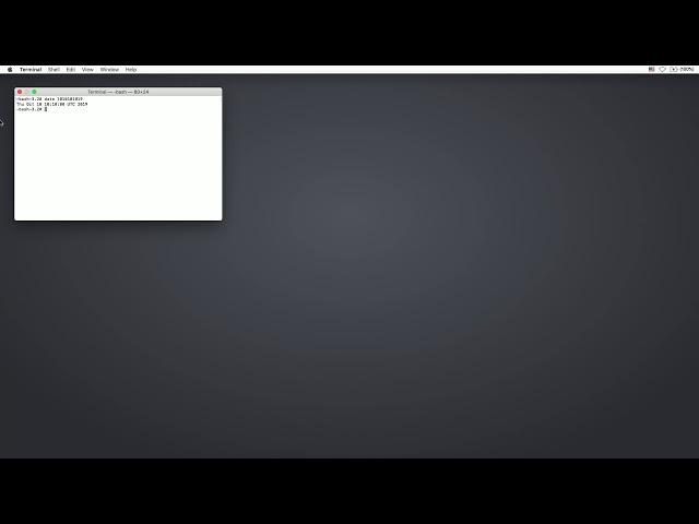 Set Date and Time In Terminal