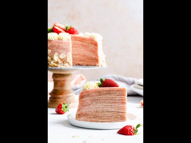 Strawberry Crepe Cake Video