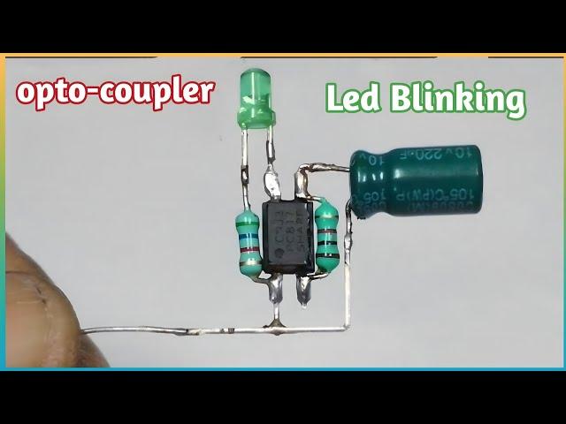 Optocoupler led blinker/strobe light effect