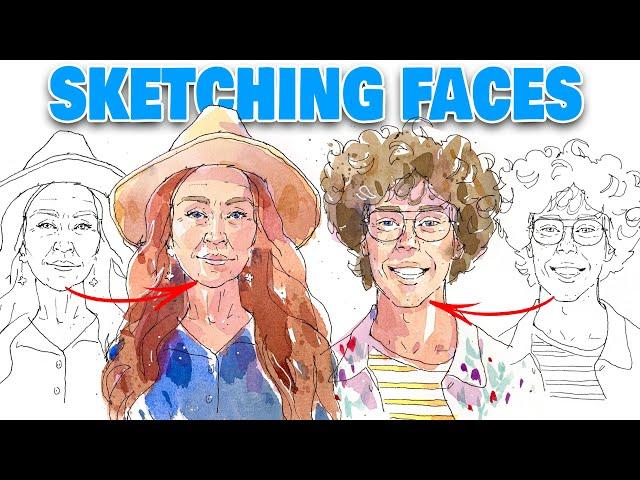 How to Sketch Female/Male FACES | Step By Step Tutorial