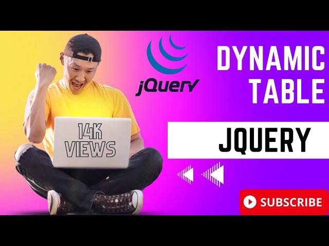 Dynamically Add & Remove Table Rows Using jQuery | jquery tutorial | jquery tutorial for beginners