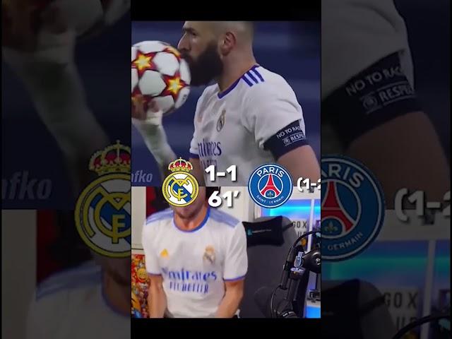 REAL MADRID BEST COMEBACK IN UCL VS PSG #footballskills #shotrs #realmadrid #psg