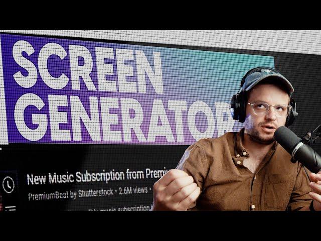 How To Use SCREEN GENERATOR (for free) by FilmBodega