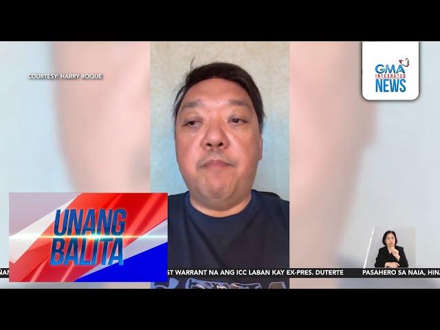 Atty. Roque – Ang report na umabot sa akin, ang arrest warrant vs. FPRRD ay para... | Unang Balita