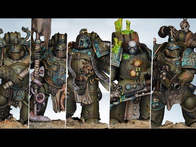 How to Paint the DEATHGUARD KILL TEAM | Creating My 40k Plague Marines