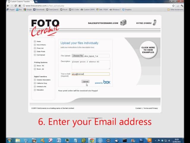 How to upload images for printing ceramic transfers.
