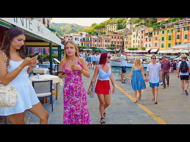  Portofino Italy Walking Tour  With Beautiful Italian Girls 2025 4K