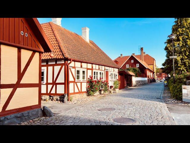 Swedish Small Town Walks: Åhus. Beautiful southern Sweden town. Summer paradise with history. Skåne.