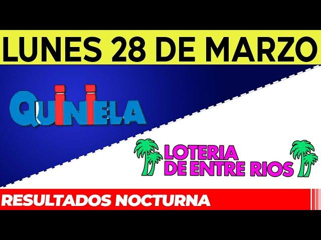 Resultados Quinielas nocturnas de Córdoba y Entre Rios Lunes 28 de Marzo