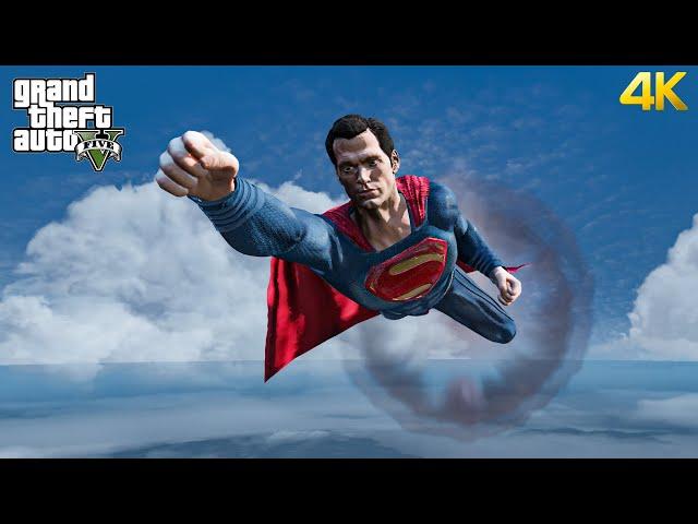 GTA 5 - Man of Steel Flight Test (New Superman Mod Flight Update)