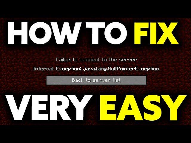 How To Fix Minecraft java.lang.NullPointerException [Very EASY!]