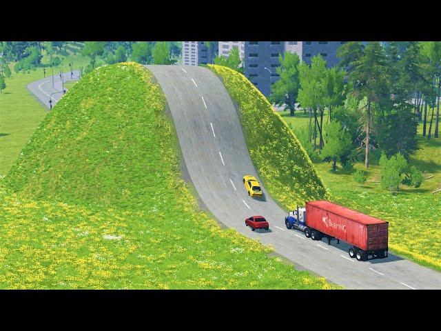 Cars vs Giant Bulge #3 – BeamNG.Drive