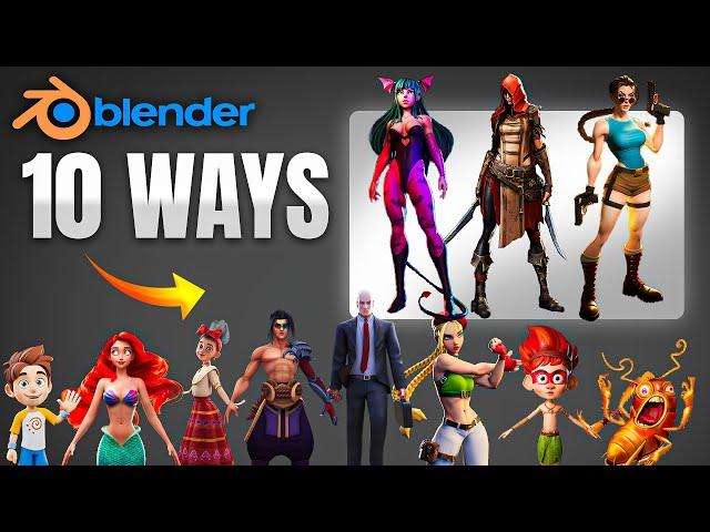 10 ways to Create Character in Blender | Learn Character modeling