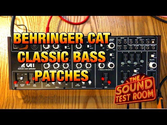 Behringer CAT - How to Make a Classic Bass Patch - Great for EDM, Synthwave, Berlin & More