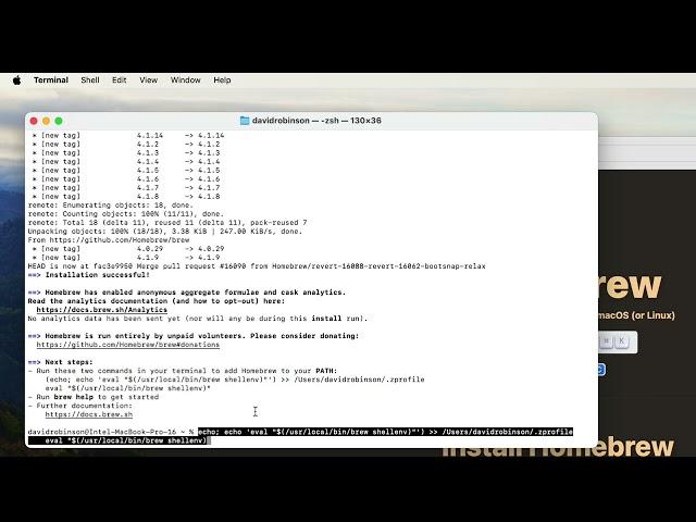 Install Brew on MacOS X Sonoma and latest Python3 -  Screenshare