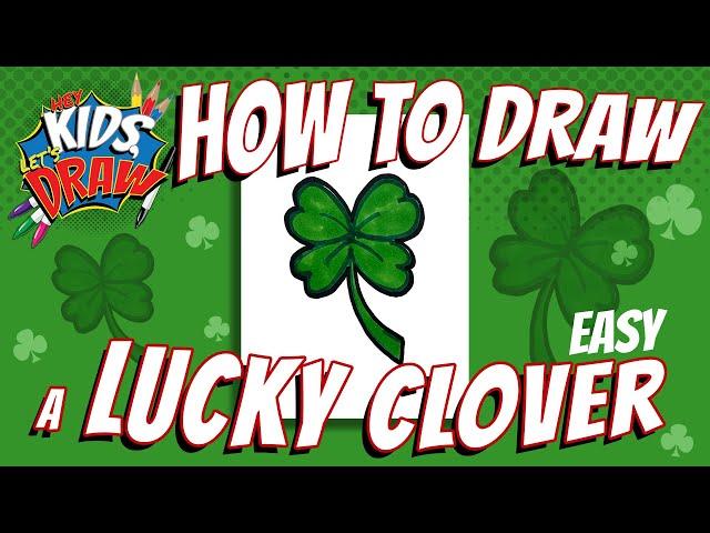 How to Draw a Four Leaf Clover Easy