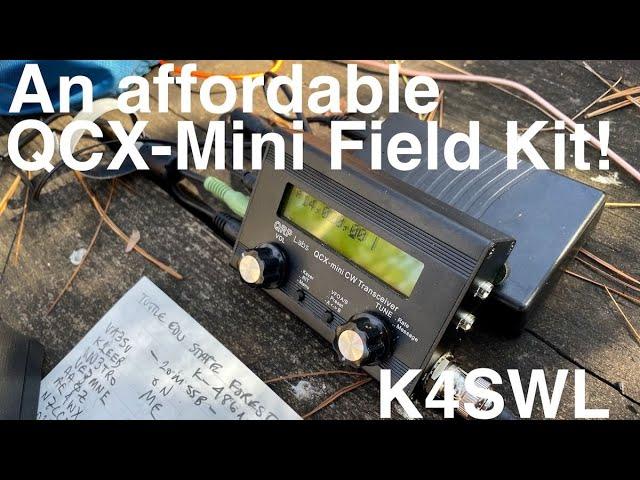 Testing a new QRP Labs QCX-Mini Field kit built in an Evergreen 56 Watertight case!