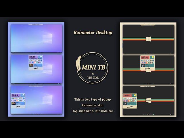 My New Rainmeter Skin | Windows 10 Desktop Customization | Pop up Rainemer Skin