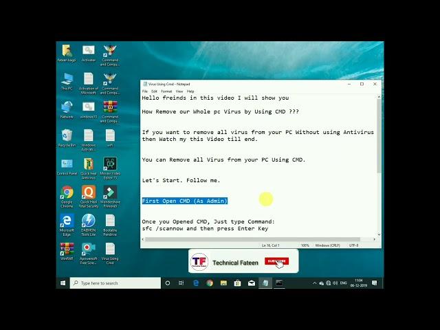 How to Remove all Virus from your Pc Using CMD