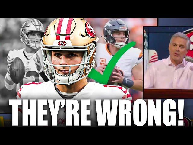 Why 49ers HATERS Are Wrong Brock Purdy - Especially Colin Cowherd